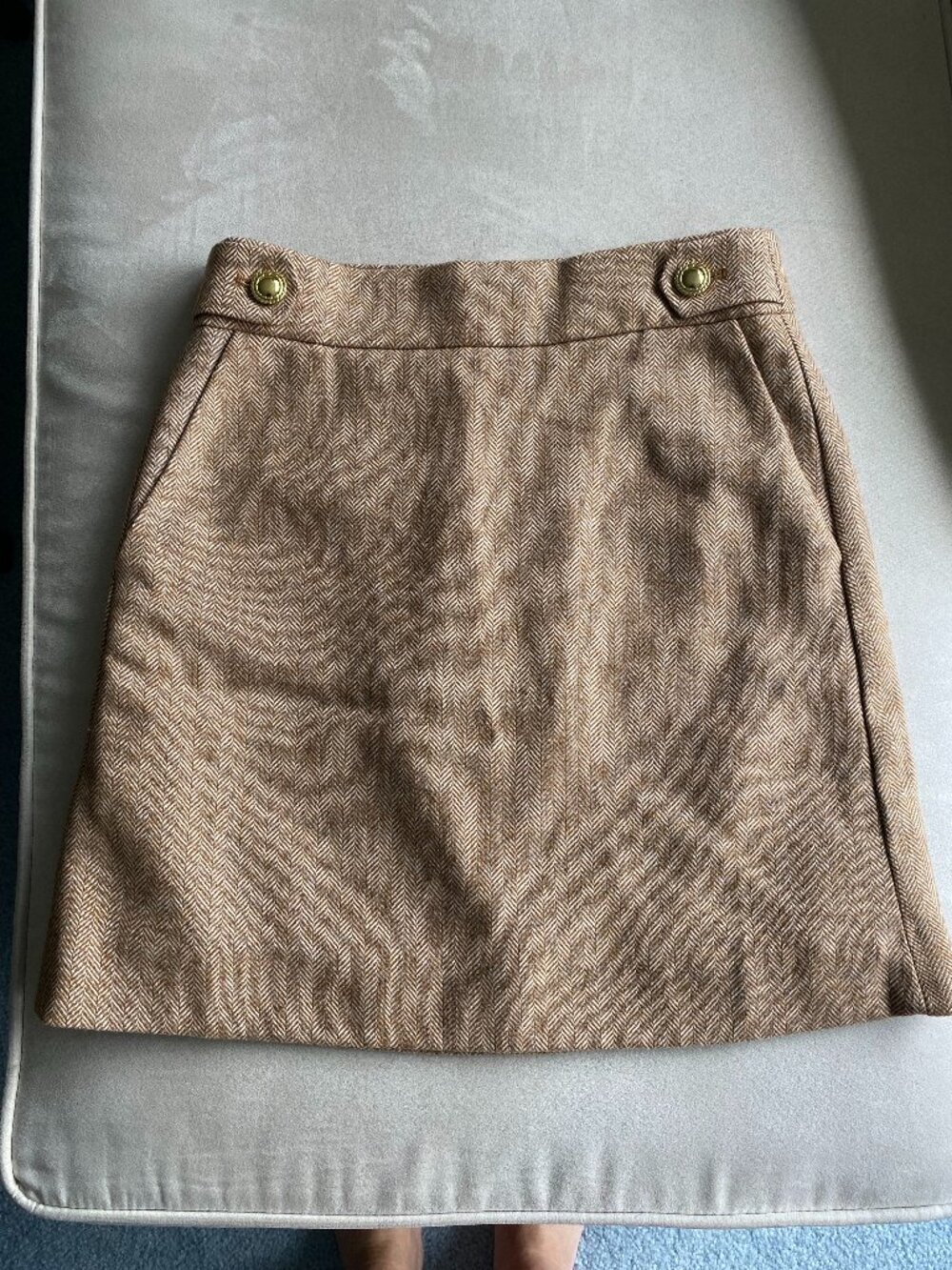 J. Crew EUC herringbone mini skirt size 0